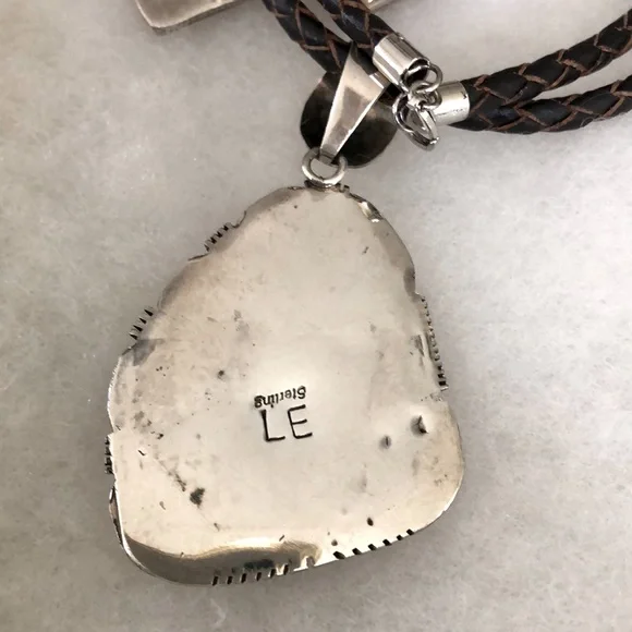 Wild Horse Cabochon Pendant and Earrings set in Sterling Silver. Artisan LE - Picture 7 of 12